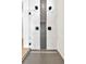 Walk-in shower with marble and hexagon tile, double shower heads at 8328 Golden Beach Ct, Parrish, FL 34219