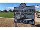 Sign indicating the Sun City Center Lawn Bowling Club and Croquet at 1810 Haverford Ave, Sun City Center, FL 33573