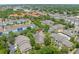 Aerial view of condo complex near water, showing location and amenities at 1228 S. Missouri Ave # 607, Clearwater, FL 33756