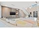 Open living area with modern decor and marble floors at 6018 Kipps Colony E Dr, Gulfport, FL 33707