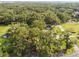 Property's location shown from above, featuring surrounding homes and trees at 7207 Westinghouse Ave, Tampa, FL 33619