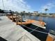 Floating dock with steps, providing convenient boat access at 12739 3Rd Isle, Hudson, FL 34667