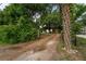 Driveway entrance to property with mature trees and vegetation at 7813 Valrie Ln, Riverview, FL 33569