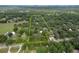 Aerial view showcasing property lot size and surrounding homes at 7813 Valrie Ln, Riverview, FL 33569