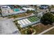 Aerial view of community shuffleboard courts at 107 E Saint Johns Way, Apollo Beach, FL 33572