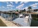 Private dock with seating area, perfect for enjoying waterfront views at 107 E Saint Johns Way, Apollo Beach, FL 33572