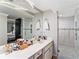 Bathroom with a large vanity and walk in shower at 4141 Bayshore Blvd # 1203, Tampa, FL 33611