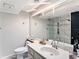 Modern bathroom with a large vanity and walk-in shower at 4141 Bayshore Blvd # 1203, Tampa, FL 33611
