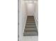 Modern staircase with carpeted steps and white walls at 6218 Bridleford Dr, Wesley Chapel, FL 33545