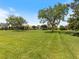 Well-maintained backyard with mature trees and other homes nearby at 33724 Americana Ave, Dade City, FL 33525