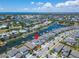 Bird's-eye view of the property, showcasing its waterfront location at 5243 Wishing Arch Dr, Apollo Beach, FL 33572