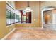 Dining room area with decorative lighting and view to backyard at 614 Vintage Way, Brandon, FL 33511