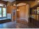 Open living area with decorative columns, and lighting at 614 Vintage Way, Brandon, FL 33511