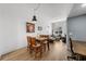 Bright dining area with wood table and chairs, near living room at 1120 E Kennedy Blvd # 827, Tampa, FL 33602