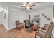 Home office with hardwood floors and built-in desk at 12711 Royal George Ave, Odessa, FL 33556