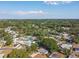 Aerial view of a house and surrounding neighborhood with mature trees and lush greenery at 5061 Jasmine Cir, St Petersburg, FL 33714
