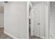 A glimpse of a bathroom with marble vanity at 5061 Jasmine Cir, St Petersburg, FL 33714