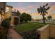 Landscaped yard with brick walkway and gated entrance at 803 Bayshore Blvd, Tampa, FL 33606