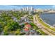 Aerial view showcasing home's location near Tampa skyline and waterfront at 803 Bayshore Blvd, Tampa, FL 33606