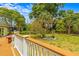 Landscaped backyard with mature trees and privacy at 803 Bayshore Blvd, Tampa, FL 33606