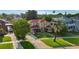 Attractive aerial view of a two-story home with a large yard and driveway at 803 Bayshore Blvd, Tampa, FL 33606