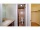 Bathroom with toilet, shower, and vanity at 1702 Blind Pond Ave, Lutz, FL 33549