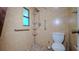 Walk-in shower with grab bars and tiled walls at 1702 Blind Pond Ave, Lutz, FL 33549