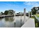 Private dock with walkway over the water at 6540 Simone Shores Cir, Apollo Beach, FL 33572