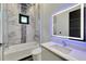Elegant bathroom with marble vanity and shower at 6540 Simone Shores Cir, Apollo Beach, FL 33572