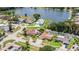 Birds-eye view of waterfront home and community at 2115 Seagull Dr, Clearwater, FL 33764