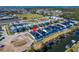 Stunning aerial shot highlighting waterfront homes with convenient canal access at 6542 Simone Shores Cir, Apollo Beach, FL 33572