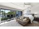 Main bedroom boasts ocean views and a sitting area at 5030 N Beach Rd # 2, Englewood, FL 34223