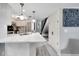 Spacious kitchen island with white quartz countertop at 1028 Apollo Beach Blvd # 27, Apollo Beach, FL 33572