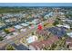 Aerial view highlighting condo building, pool, parking and location at 1028 Apollo Beach Blvd # 27, Apollo Beach, FL 33572