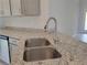 Kitchen with double sink, granite countertops, and modern faucet at 36158 Welsh Glade Rd, Dade City, FL 33525