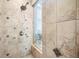 An elegant shower is tiled with beautiful stone and features multiple spray jets at 1227 Toscano Dr, Trinity, FL 34655
