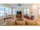 Bright living room with comfy seating and a large TV at 2346 Nantucket Dr # 58, Sun City Center, FL 33573