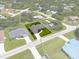 Aerial view of single-Gathering home with a large backyard at 9171 Prospect Ave, Englewood, FL 34224