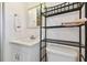 Simple bathroom with a sink, toilet, and shower at 5353 Comanche St, Zephyrhills, FL 33542