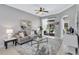 Cozy living room with pool view and access to outdoor space at 805 Woodcarver Ln, Brandon, FL 33510