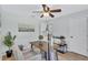 Home office with a desk, chair, and large window at 805 Woodcarver Ln, Brandon, FL 33510