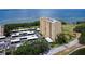 Condo building, parking, and waterfront view at 2616 Cove Cay Dr # 506, Clearwater, FL 33760