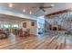Common area with stone fireplace and seating area at 2616 Cove Cay Dr # 506, Clearwater, FL 33760