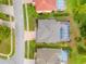 Aerial view showing home's location, pool, and neighborhood at 21631 Cormorant Cove Dr, Land O Lakes, FL 34637