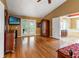 Main bedroom with access to balcony and ensuite bathroom at 21631 Cormorant Cove Dr, Land O Lakes, FL 34637
