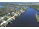 Wide aerial showcasing home's location on the waterfront at 2628 River Bend Dr, Ruskin, FL 33570