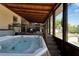 Enjoy this hot tub with easy access from the screened porch at 2628 River Bend Dr, Ruskin, FL 33570