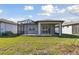 A lush backyard featuring a covered patio, and a well-maintained lawn at 9413 Ballaster Pointe Loop, Parrish, FL 34219