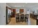 Modern kitchen featuring granite countertops at 16321 Treasure Point Dr, Wimauma, FL 33598