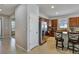 Kitchen with stainless steel appliances and an island at 16321 Treasure Point Dr, Wimauma, FL 33598